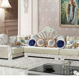 廠家直銷 至尊家具旗艦店 孔雀開屏背景 簡歐布藝客廳沙發 至尊家具