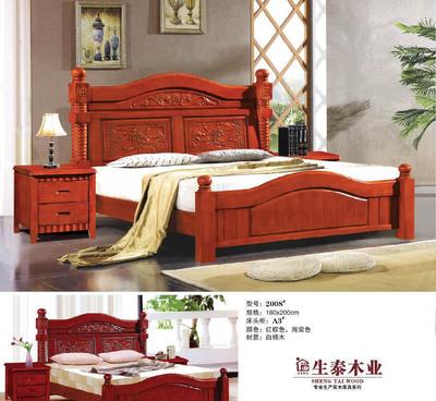 【南康生泰家具廠實木床精品年底回饋買240送一,歡迎聯系西安】價格_廠家_圖片 -