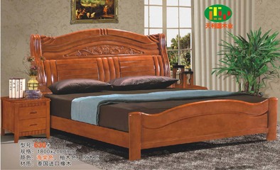 供應天利圓630橡木床南康實木床南康家具白坯床白胚床圖片_高清圖_細節圖-南康天利圓家具