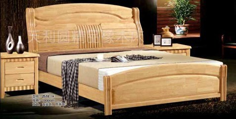 【南康家具廠家批發(fā)橡木床,實(shí)木床,白胚床,雙人床】價(jià)格,廠家,圖片,床類,南康天利圓白胚家具-