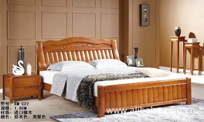 【生產(chǎn)批發(fā)橡木、實木床具】價格,廠家,圖片,床類,江西南康新潮家具廠-