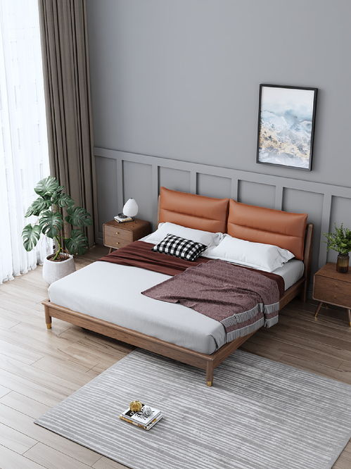 mfg家具電商產(chǎn)品渲染 實木床 總