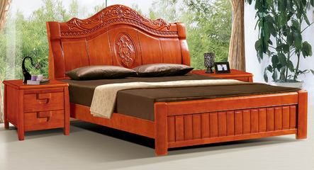 【069#實木床 廠家批發(fā) 物美價廉 江西南康】價格,廠家,圖片,床類,南康宣科家具廠-