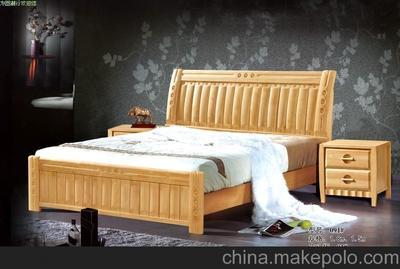 供應 橡木家具 酒店賓館 雙人 實木床 1.8米 批發圖片,供應 橡木家具 酒店賓館 雙人 實木床 1.8米 批發圖片大全,南康度假村家具廠-1-