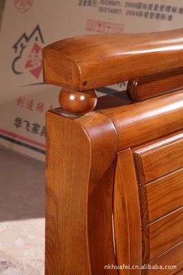 【廠家供應 夢家緣801榆木床、水曲柳床、白臘木床 1.5/1.8m實木床】價格,廠家,圖片,床類,南康華飛家具廠-