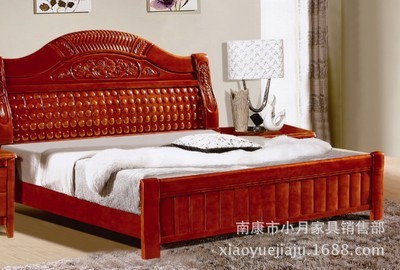 廠家高檔實木床 全實木 環保實木床1.8米雙人床大床婚床801# - 廠家高檔實木床 全實木 環保實木床1.8米雙人床大床婚床801#廠家 - 廠家高檔實木床 全實木 環保實木床1.8米雙人床大床婚床801#價格 - 南康市小月家具銷售部 - 