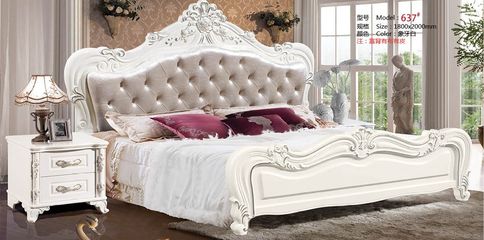 江西南康實木床-南康彩色實木床