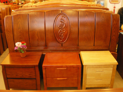 【順德家具 批發水曲柳大床 實木床1.8米 雙人床 床具 8061#】價格,廠家,圖片,床類,南康一品家緣家具廠-