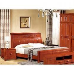 床類-廠家生產供應 供應 南康南康廠批發 雕花 雙人實木床 1.8米_商務聯盟