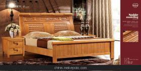 【廠家供應 夢家緣609橡木床 泰國進口橡木床 1.5/1.8m實木床】價格,廠家,圖片,床類,南康華飛家具廠-