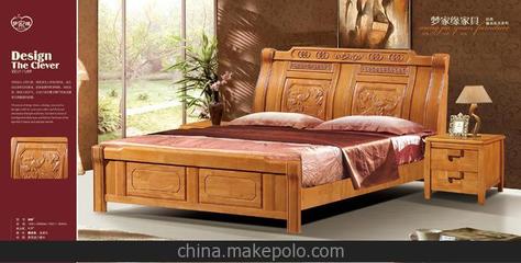 夢家緣608橡木床 泰國進口橡木打造，南康華飛家具廠精選實木床圖片大全